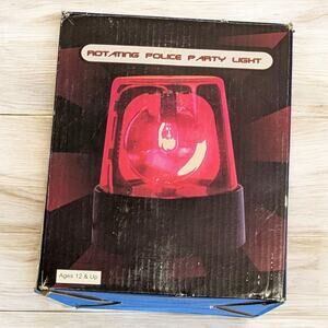 New Red Rhode Island Novelty 7" Rotating Police Party Light DJ Dance lights
